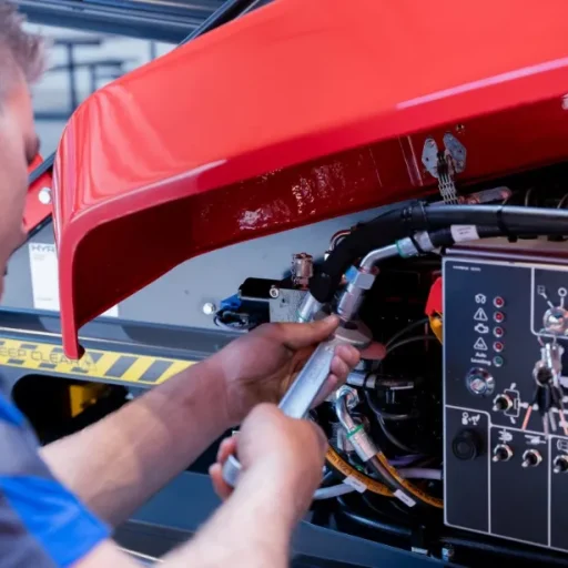 hyrax - monteur monteert machine