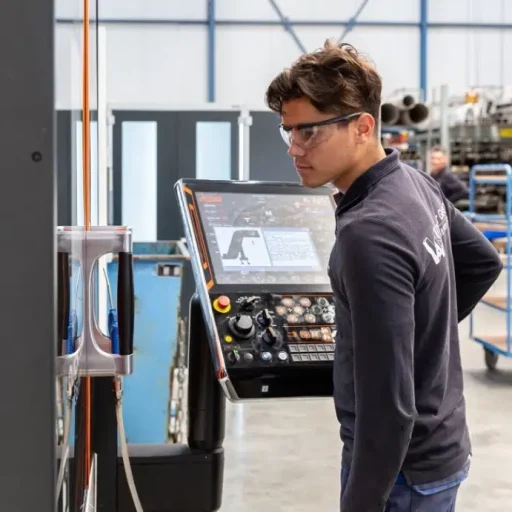 Van der Giessen medewerker met veiligheidsbril (Middel)